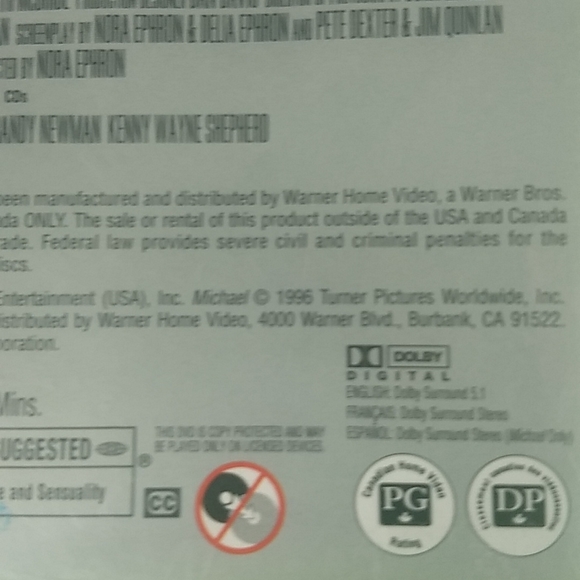 Double Feature Chick Flick! City of Angels/Michael, DVD, Factory Sealed - Picture 8 of 9